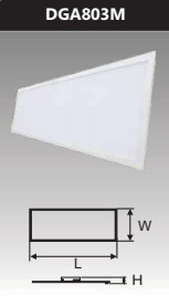 Đèn led panel bảng Duhal DGA803M