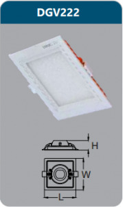 Đèn led panel cao cấp âm trần Duhal DGV222