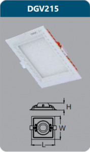 Đèn led panel cao cấp âm trần Duhal DGV215