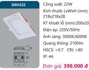 Đèn led panel cao cấp âm trần Duhal DGV222