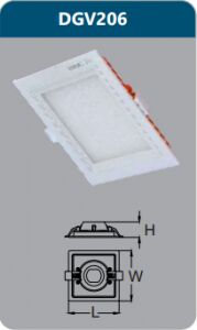 Đèn led panel cao cấp âm trần 6w DGV206