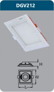 Đèn led panel cao cấp âm trần 12w DGV212