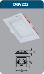 Đèn led panel cao cấp âm trần 22w DGV222
