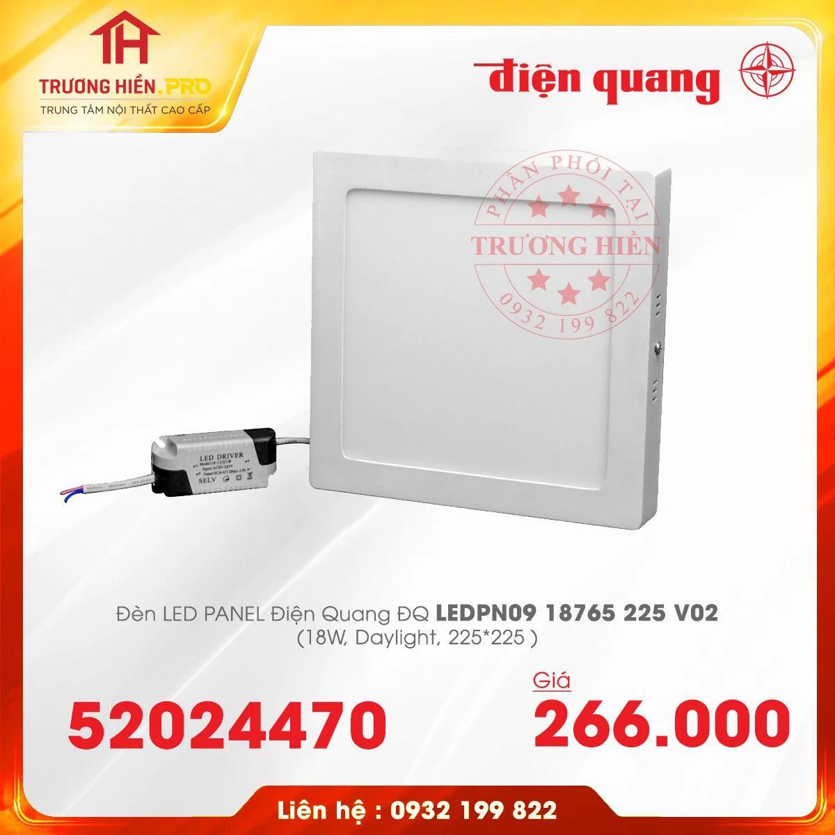 Đèn Led Panel Điện Quang 18W LEDPN09 18765 V02 220×220