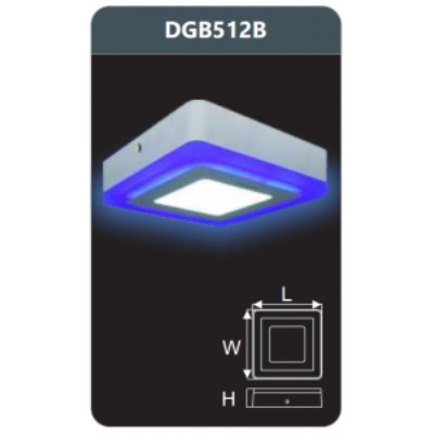 Đèn led Panel đổi màu 12W Duhal DGB512B