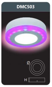 Đèn led panel đổi màu gắn nổi 3w DMC503