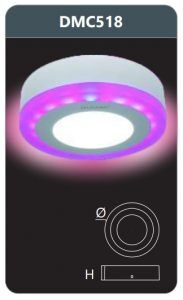 Đèn led panel đổi màu gắn nổi 18w DMC518