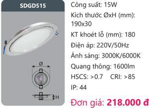 Đèn Led Panel Duhal SDGD515 - 15W