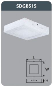 Đèn led panel gắn nổi vuông 15w SDGB515