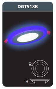 Đèn led panel màu âm trần 18w DGT518B