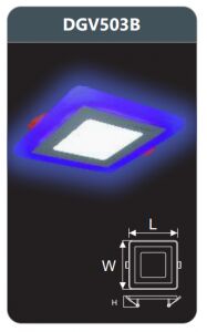 Đèn led panel màu âm trần 3w DGV503B