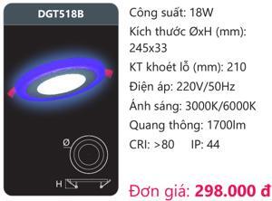 Đèn LED Panel màu  Duhal DGT518B -18W