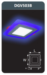 Đèn led panel màu Duhal DGV503B