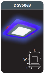 Đèn led panel màu Duhal DGV506B