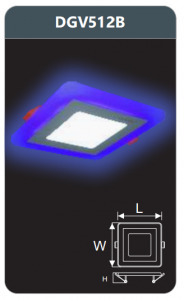 Đèn led panel màu Duhal DGV512B