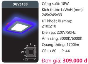 Đèn LED Panel màu Duhal DGV518B - 18W