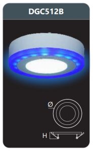 Đèn led panel màu gắn nổi  12w DGC512B