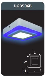 Đèn led panel màu gắn nổi 6w DGB506B