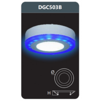 Đèn led panel màu gắn nổi Duhal 3w DGC503B