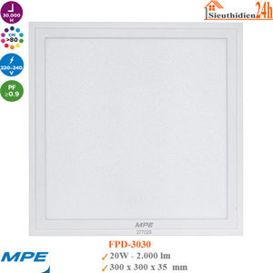 Đèn Led panel MPE 20W FPD-3030