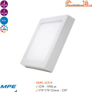 Đèn Led panel MPE vuông nổi SSPL12