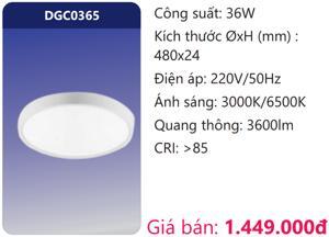 Đèn led panel ốp trần siêu mỏng cao cấp 36W DGC0365 Duhal