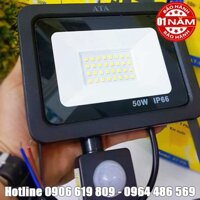 Đèn led pha cảm ứng ATA FS50W (LED siêu sáng, tiết kiệm điện)(IP66 lắp ngoài trời chống nước)(Cường độ chiếu sáng mạnh)(tự động bật tắt khi có người, điều chỉnh thời gian trễ, chế độ ban ngày, ban đêm độ lux)