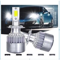 Đèn LED pha cos 6000 siêu sáng xe hơi ô tô Toyota Camry Honda Accord C6 trắng vàng chân 9005 HB3 9006 HB4 36W đầu trước