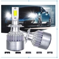 Đèn  LED pha cos chân H4 siêu sáng 6000 36W xe hơi ô tô Toyota Innova Vios Honda City Civic C6 COB đầu trước