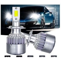 Đèn LED pha cos siêu sáng 6000 xe hơi ô tô Toyota Camry Honda Accord C6 trắng vàng chân 9005 HB3 9006 HB4 36W đầu trước