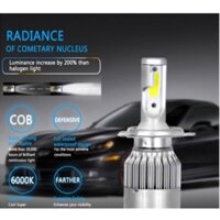 Đèn LED pha cos  siêu sáng trước đầu chân H1 xe hơi ô tô Toyota Innova Vios Hyundai i10 C6 COB