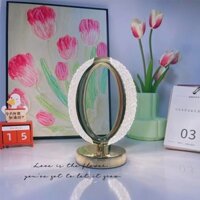 Đèn Led Pha Lê Để Bàn Trang Trí Phòng Ngủ Phong Cách Châu Âu Điều Chỉnh Ánh Sáng Có Pin Tích Điện
