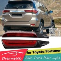Đèn LED Phản Quang Phía Sau Thân Cây Trụ Cột Đèn Cho Xe Toyota Fortuner 2015 2016 2017 2018 2019 2020 2021 Đèn Phanh Với Năng Động Tuần Tự Biến Tín Hiệu Ống Kính Màu Đỏ