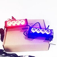 Đèn Led Police Trang Trí Ô Tô 12v 8 Bóng Led- Giá 1 Cặp