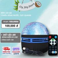 Đèn Led Q6 Chiếu Sóng Nước Bầu Trời Cực Quang Đèn Decor Phòng Livestream, Cảm Biến Theo Nhạc