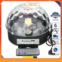 Đèn LED Quả Cầu Trang Trí 7 Màu Cảm Biến Nhạc ,Xoay 360 Độ .có nhạc