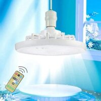Đèn LED quạt QINDAL, Hạt đèn LED điều khiển từ xa 2 trong 1, Đèn chiếu sáng Chế độ ba tốc độ Hiện đại Im lặng E27 Đèn quạt vít Phòng ngủ