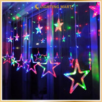 ĐÈN LED RÈM NGÔI SAO TRANG TRÍ NGANG 2.5M 6 CHẾ ĐỘ CHỚP - ĐÈN LED TRANG TRÍ NOEL