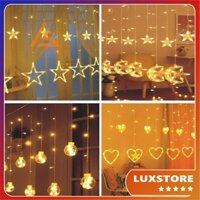 ĐÈN LED RÈM TRĂNG SAO - BÓNG TRÒN - NGÔI SAO - TRÁI TIM CHỐNG THẤM NƯỚC - LUXSTORE