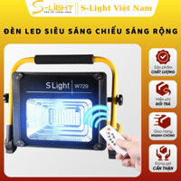 Đèn led S-light siêu sáng sạc điện có ĐKTX 150W S729 siêu sáng, Đèn chống bão siêu sáng có tích điện SL10