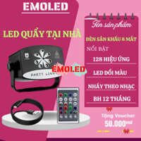 Đèn led sân khấu 8 mắt EMOLED  cảm biến chớp theo nhạc chiếu laser 128 hiệu ứng cho phòng hát, quán bar, phòng karaoke