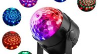 Đèn led sân khấu xoay 7 màu karaoke kèm điều khiển tiện lợi