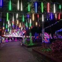 Đèn Led Sao Băng Đủ Màu 8 Ống 50cm Đuổi 2 Chiều Chống Nước Trang Trí Cây Lễ Tết,Noel Giáng Sinh