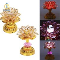Đèn LED Sen Phật Giáo Thay Đổi Màu Sắc Đèn Sen Hoạt Động Bằng Pin Đèn Phật Giáo Thờ phượng Cung Cấp Cầu Nguyện