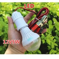 Đèn led siêu sáng 12V 5W kẹp bình ắc quy