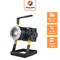 Đèn led siêu sáng sạc điện có 3 pin cell 18650 thời lượng dùng lâu W806