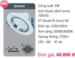 Đèn led tán quang âm trần Duhal DFH203