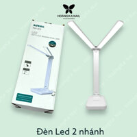 Đèn LED TGX-AC5 (2 NHÁNH-48 bóng SIÊU SÁNG), đèn nối mi, nail, để bàn học chống cận, cảm biến 3 nấc sáng
