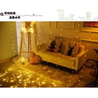 ĐÈN LED THẢ RÈM MƯA RƠI/ THÁC NƯỚC- ĐÈN LED THẢ MÀNH MÀU VÀNG CÓ REMOTE