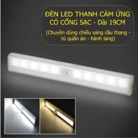 Đèn Led Thanh Cảm Ứng 19cm - Đèn Led Cảm Ứng Cho Tủ Quần Áo - Tủ Trưng Bày